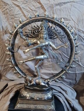 X-Lg 22" Brass  Nataraja Shiva Statue – Vintage Shrine or Meditation Statue Rare